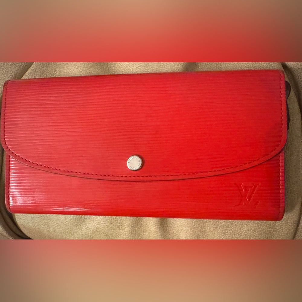 Louis Vuitton Epi Portefeuille Sarah Coquelicot M60723 Wallet Long Women's Red